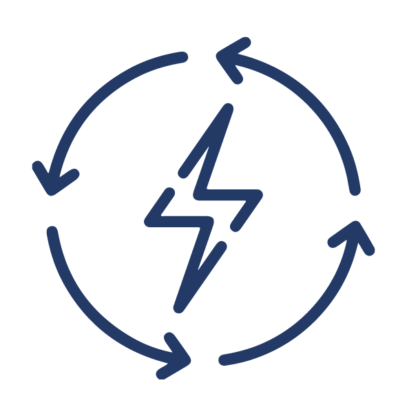 Less energy consumption
